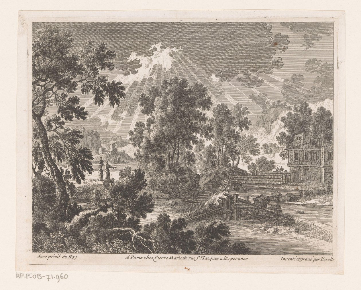 Paysage ensoleillé avec une maison au bord de la rivière - Nicolas Perelle
