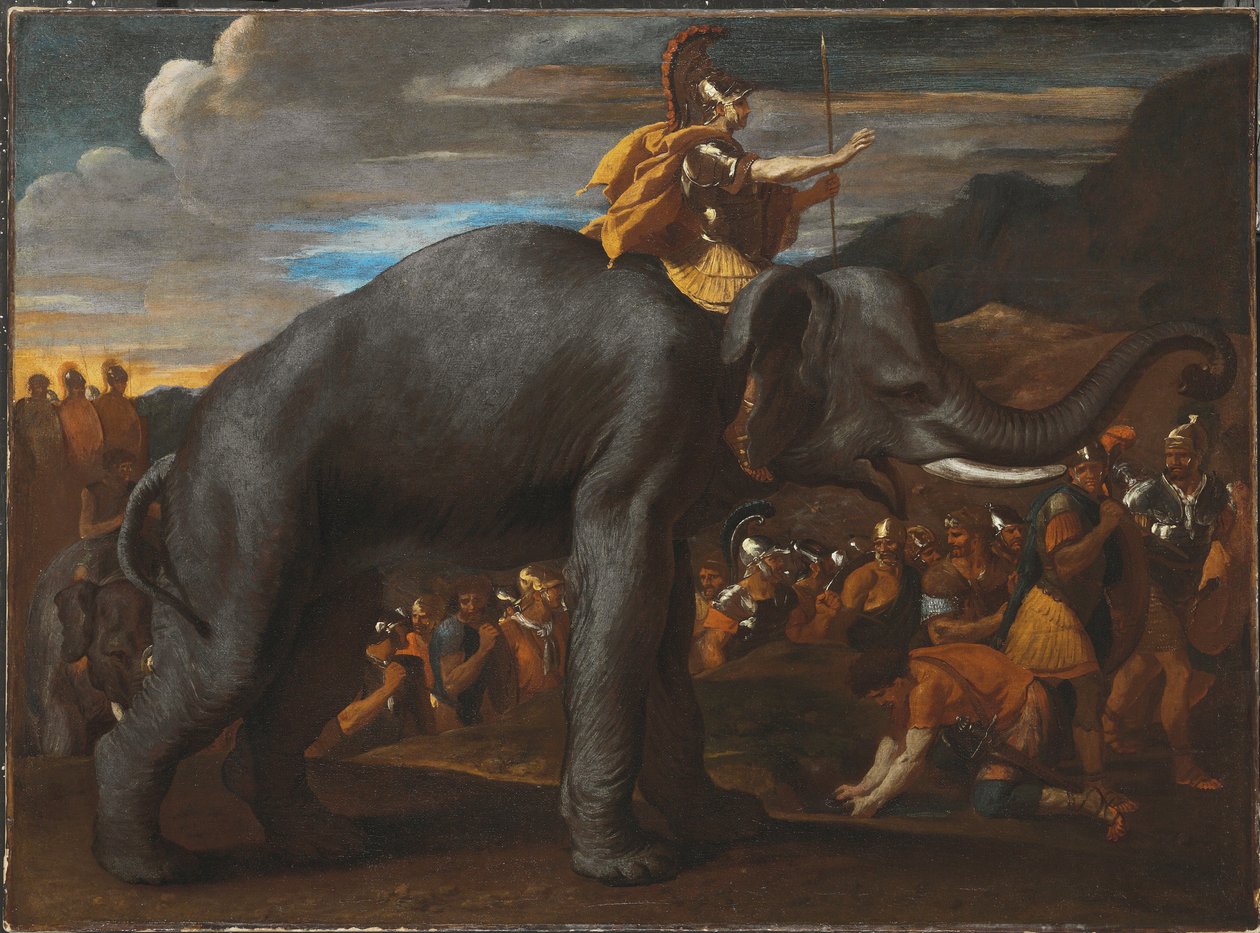 Hannibal traversant les Alpes sur un éléphant - Nicolas Poussin