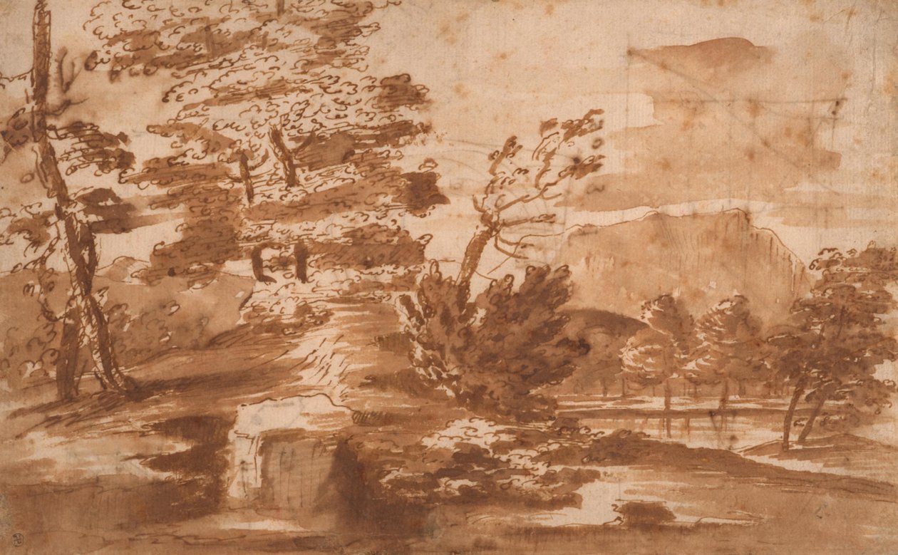 Paysage (recto) - Nicolas Poussin