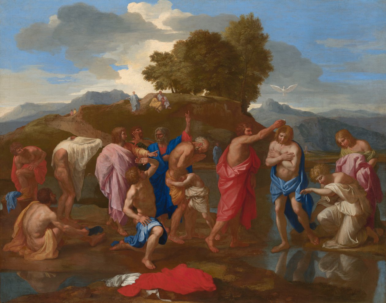Die Taufe Christi - Nicolas Poussin