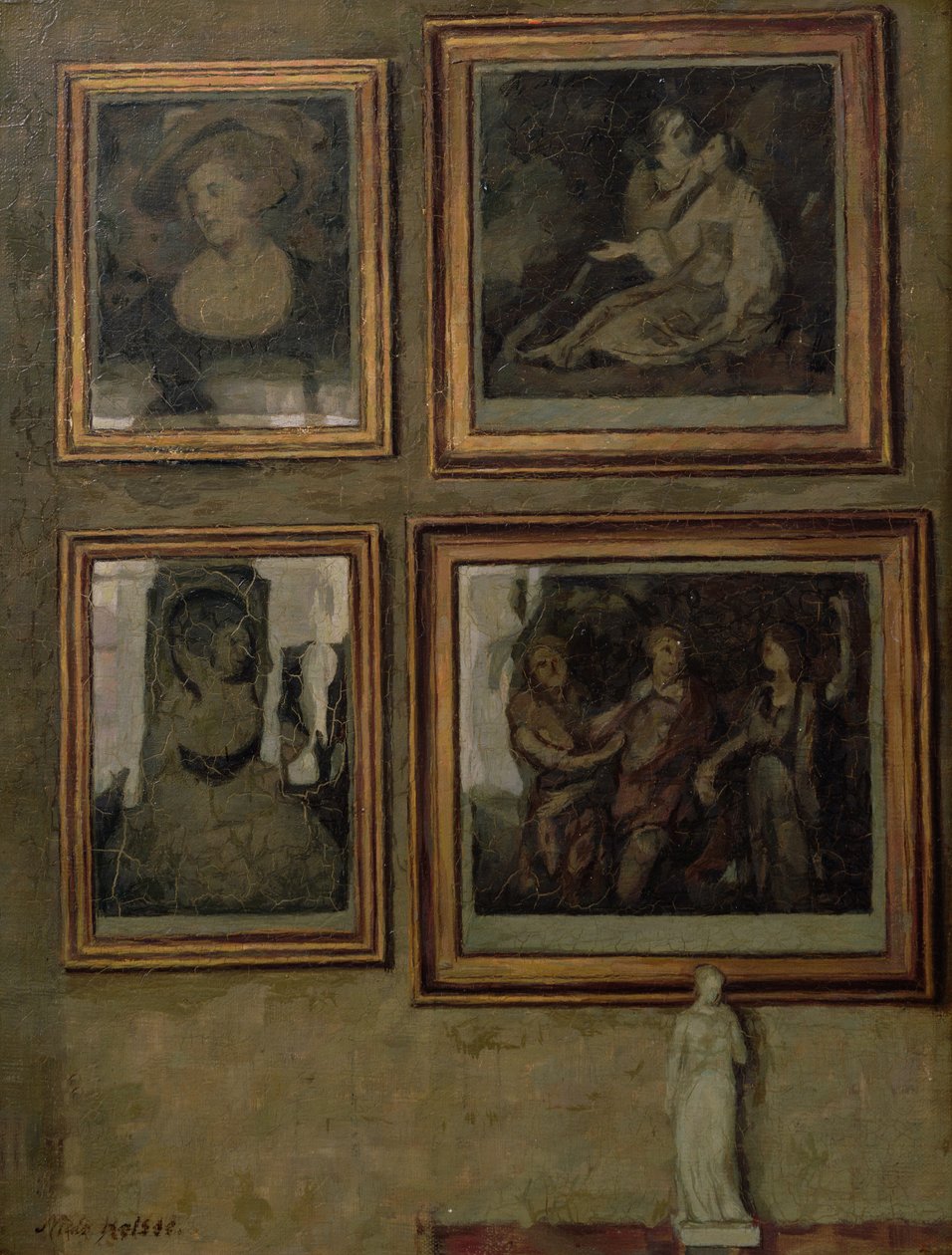 Intérieur avec peintures et figurine - Niels Holsoe