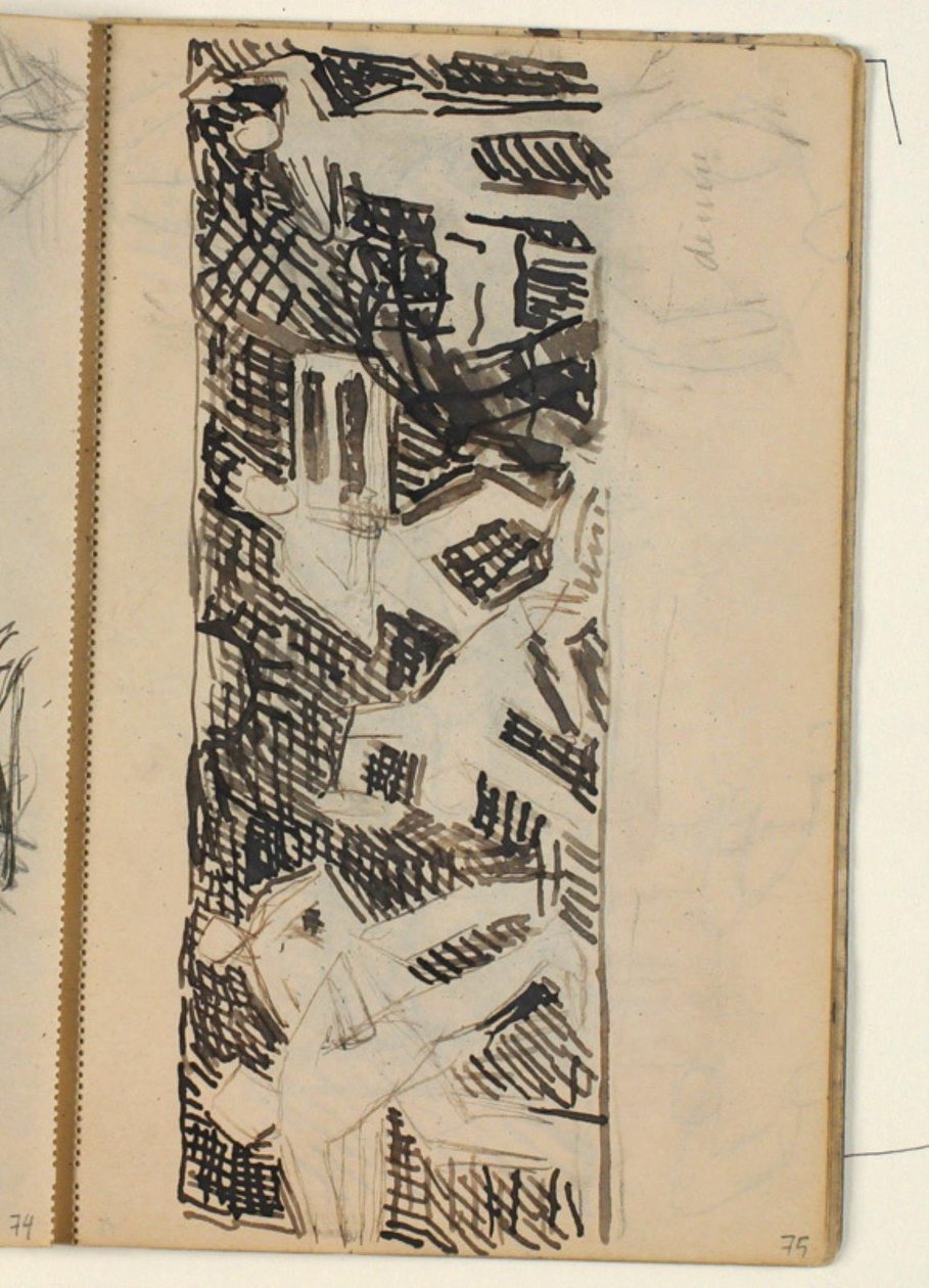Composition de figures - esquisse pour un relief sur divers métiers? - Niels Larsen Stevns