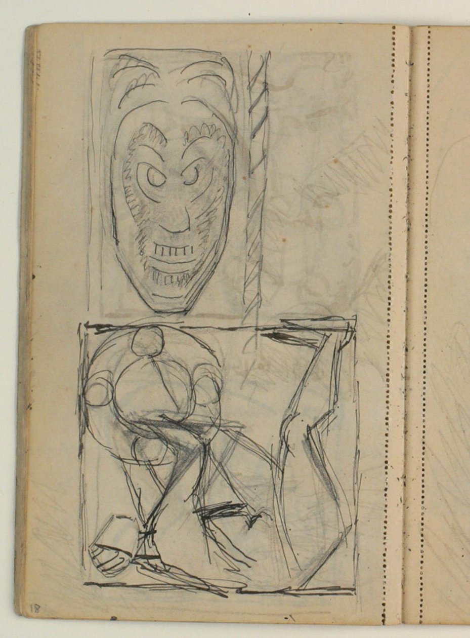 Esquisse de masque, probablement d