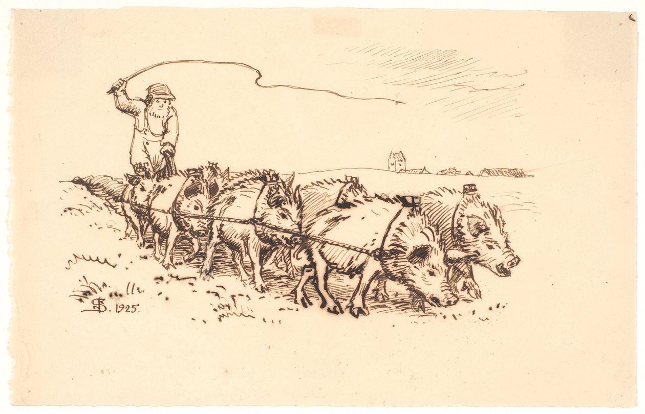 Blære Bonde laboure la terre - Niels Skovgaard