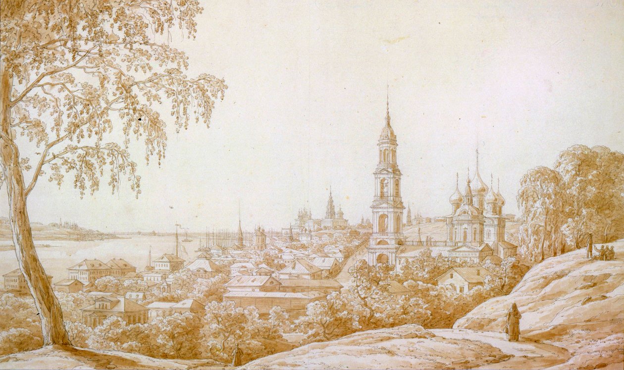 Vue de Kostroma, Russie - Nikandor Grigorievich Chernetsov