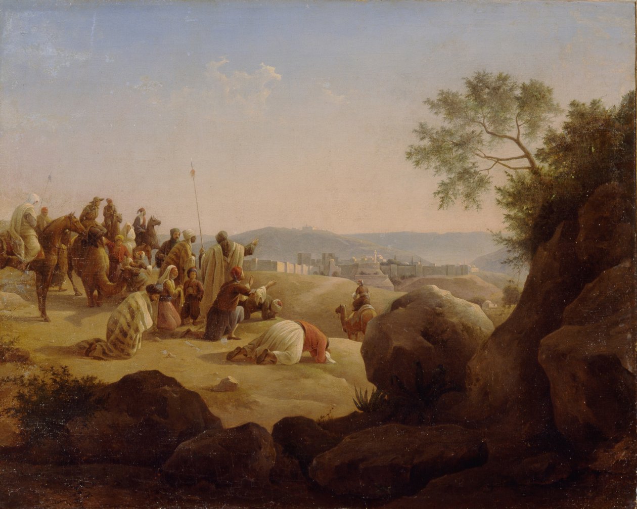 Pèlerins devant Jérusalem - Nikanor Grigoryevich Chernetsov
