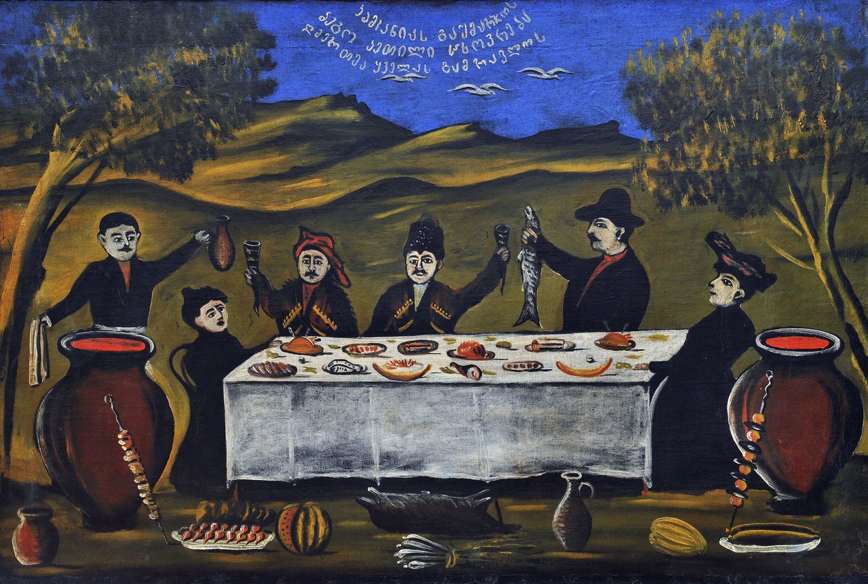 Pique-nique en famille - Niko Pirosmani