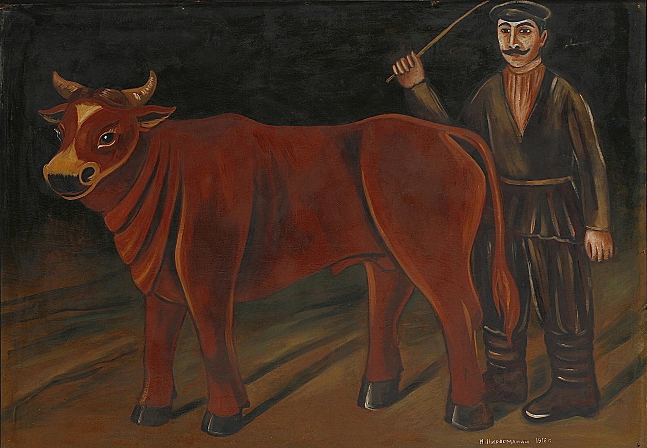 Fermier avec taureau - Niko Pirosmani