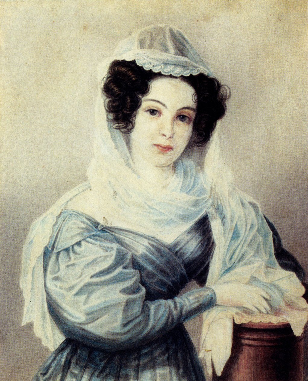 Portrait de Camilla Ivasheva Le Dantieau 1808-1839, épouse du décembriste Vasily Ivashev, 1834 - Nikolai Alexandrovich Bestuzhev