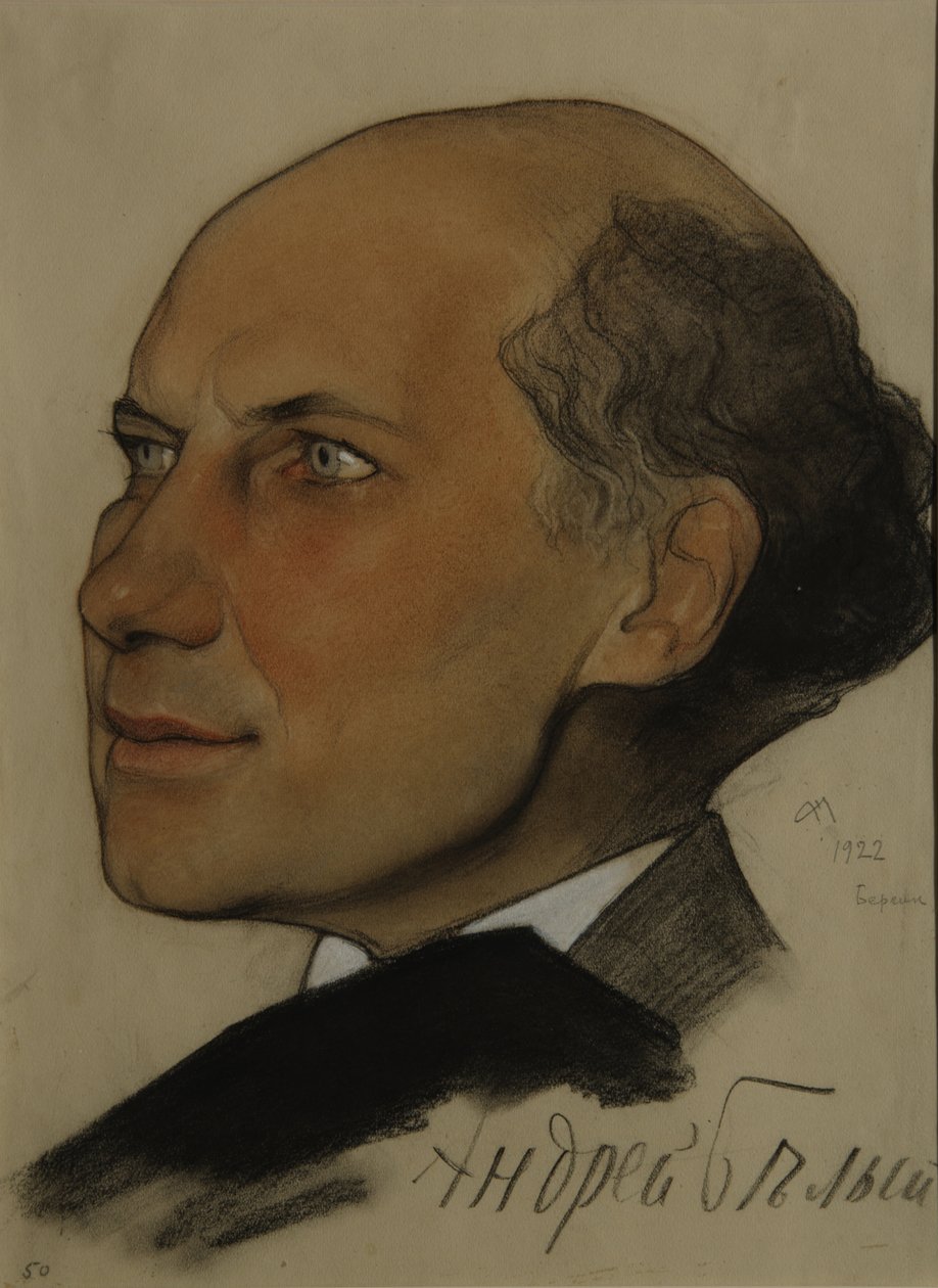 Portrait du poète Andreï Biély 1880-1934, 1922 - Nikolai Andreevich Andreev