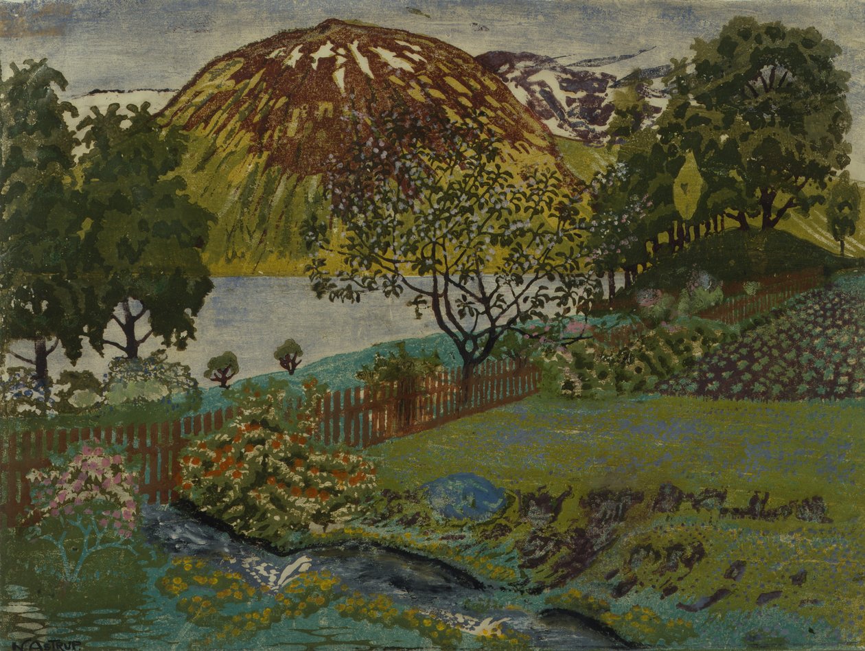 Nuit de juin dans le jardin - Nikolai Astrup