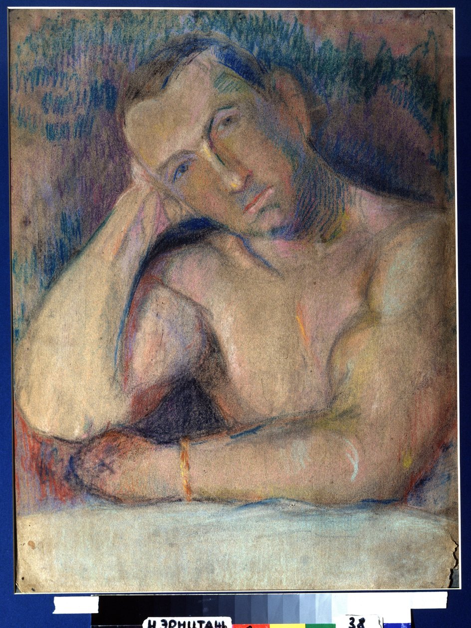 Portrait du poète Benedikt Livchits - Nikolai Ivanovich Kulbin