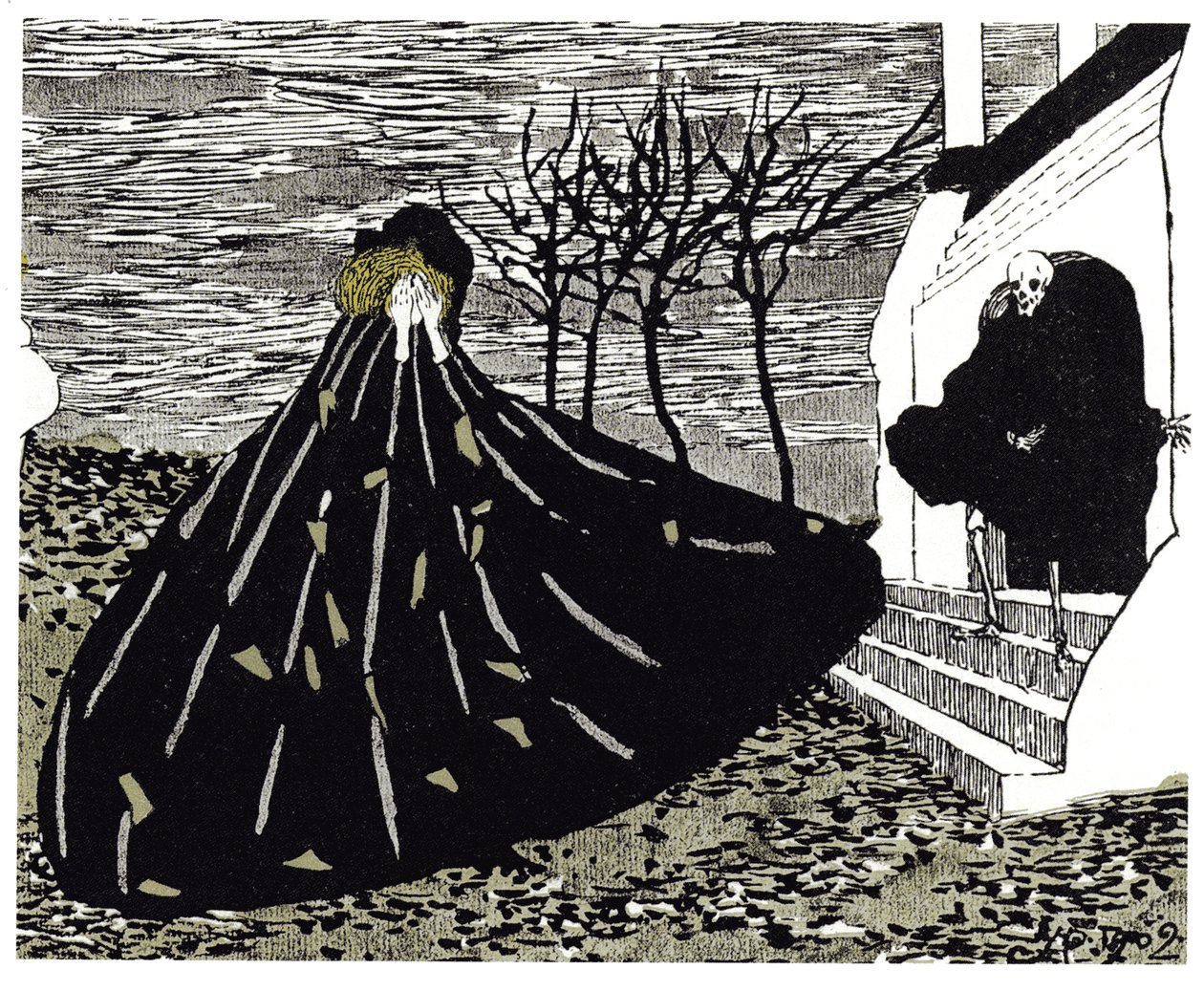 Automne Illustration pour le magazine Mir Iskusstva, 1902 - Nikolai Petrovich Feofilaktov