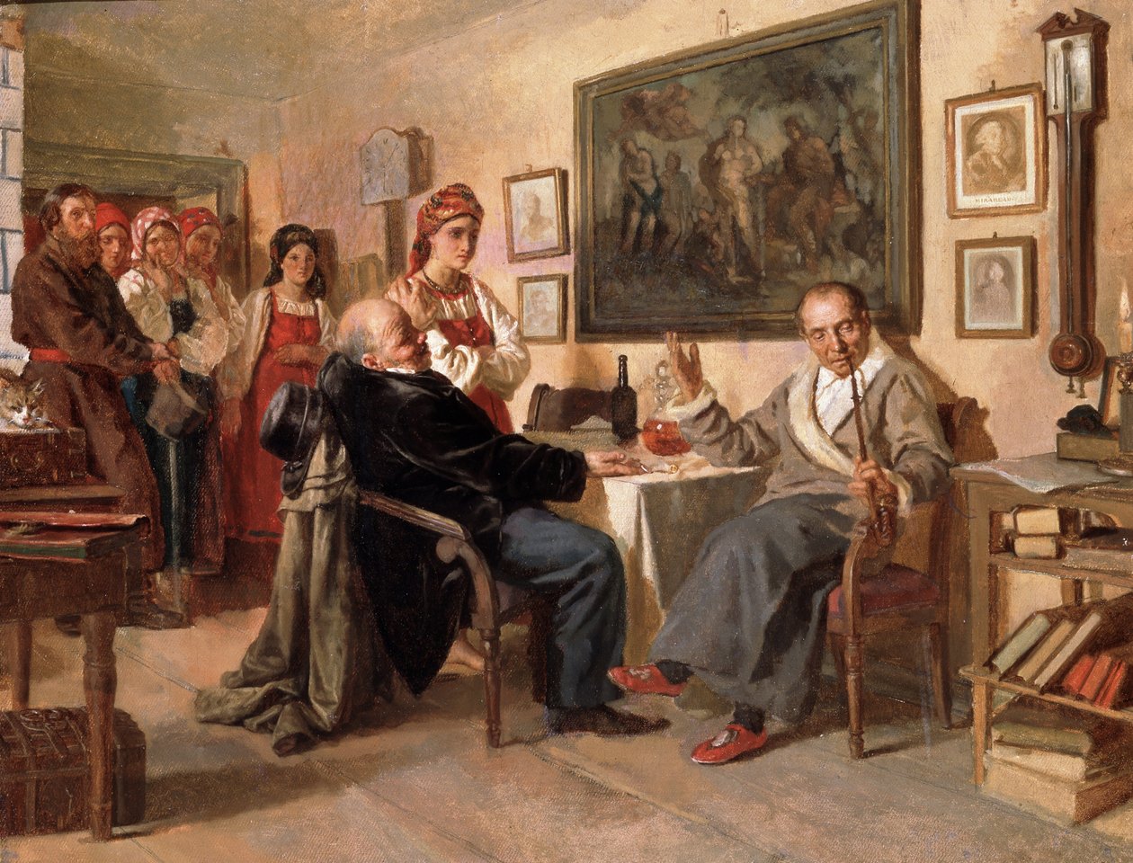 Le marché. La vente des serfs - Nikolai Vasilievich Nevrev