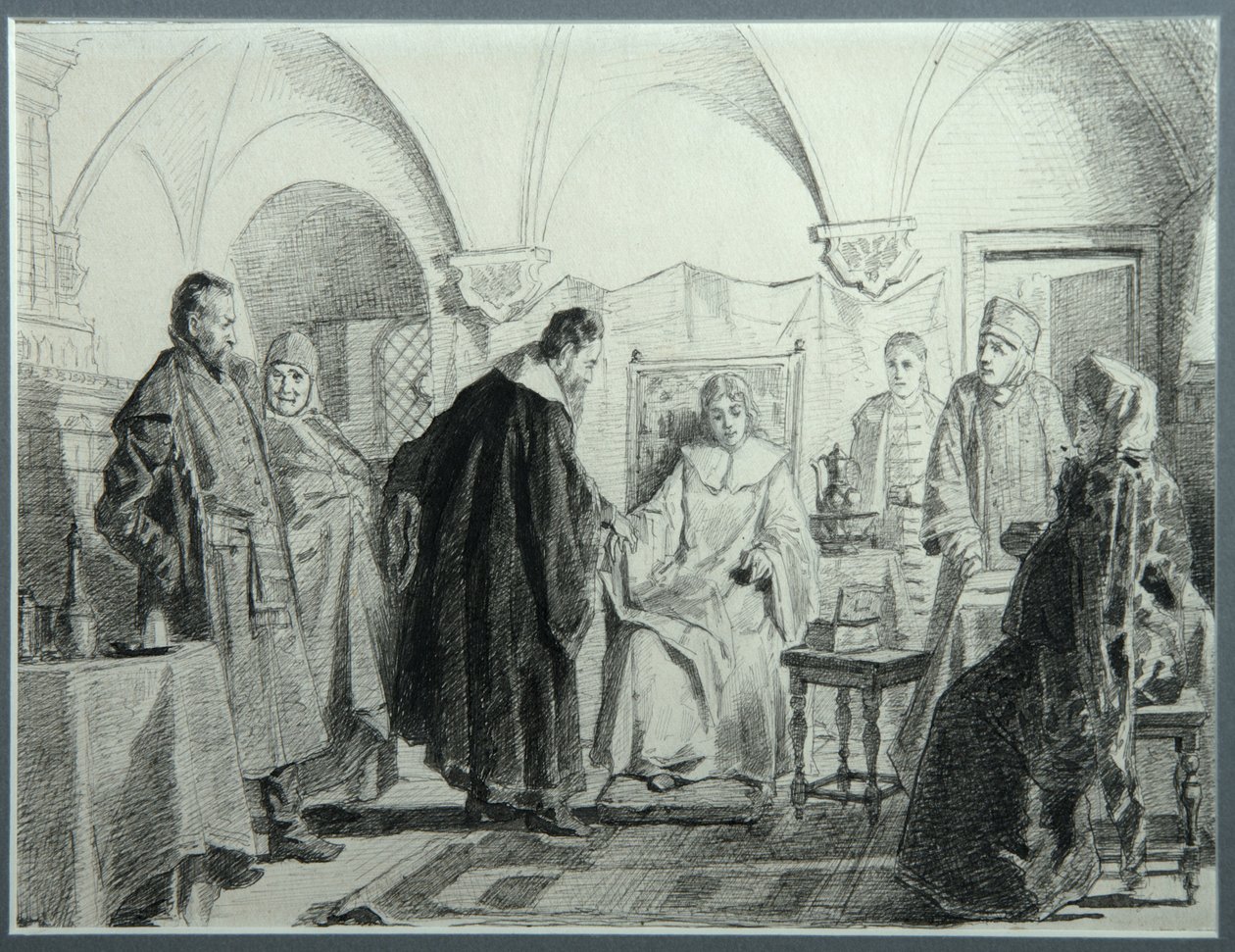 Maria Ivanovna Khlopova, la fiancée du Tsar Michail Fyodorovich, 1884 - Nikolai Vasilyevich Nevrev