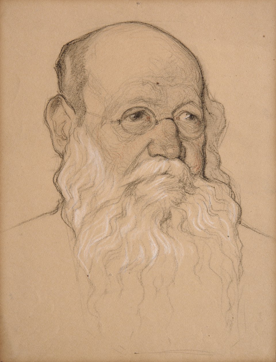 Piotr Kropotkine, 1920-21 (craie sur papier) - Nikolay 1873 1932 Andreyev