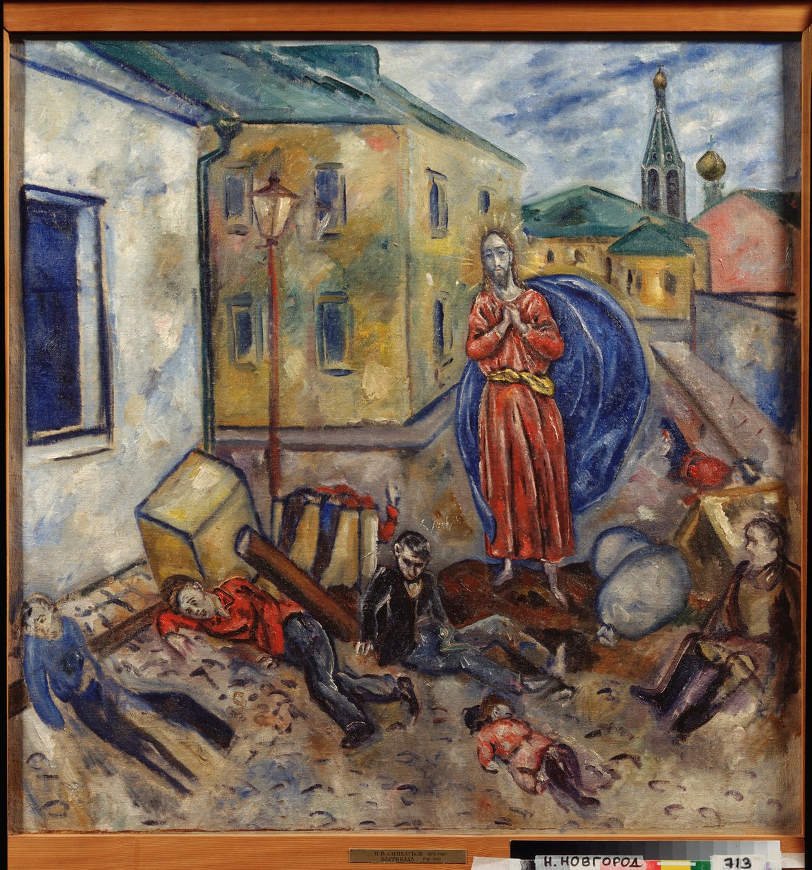 Barricade (Le Christ apparaît près des corps d