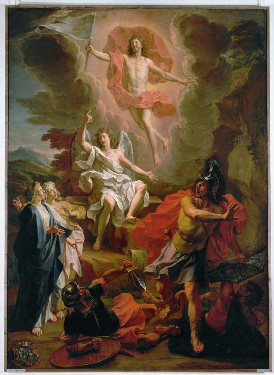 La résurrection (peinture sur toile) - Noel Coypel