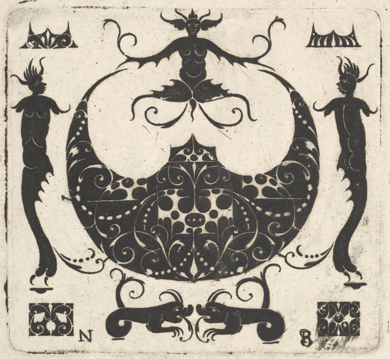 Bague en forme de lune et figures grotesques, vers 1620-30 - Noel Rouillard