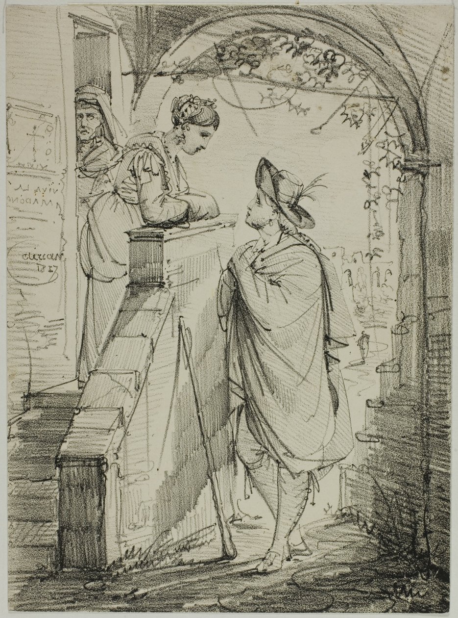 Conversation entre une femme et un homme - Noel Thomas Joseph Clerian