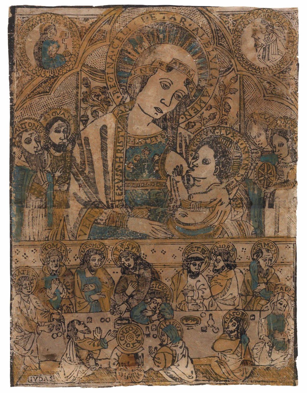 Madonna lactans avec la Cène - Northern Italian School