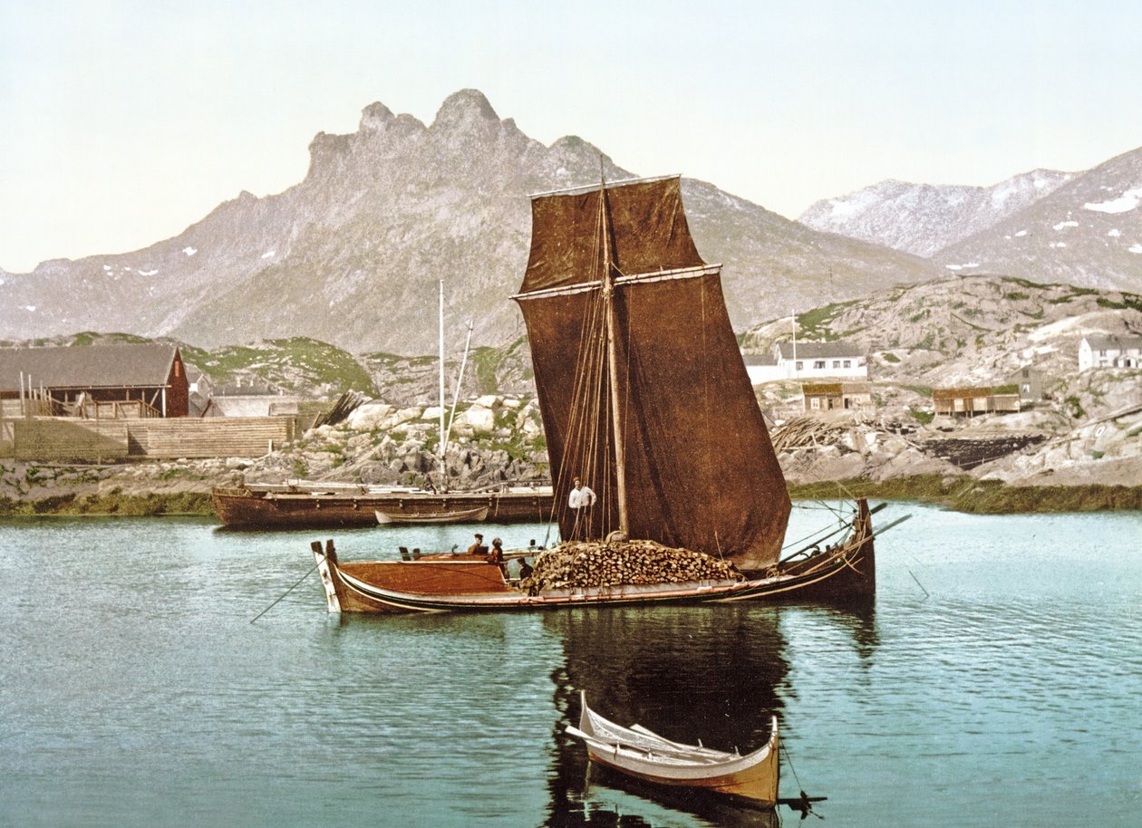 Bateau Nordland transportant une cargaison de bois, Norvège - Norwegian Photographer