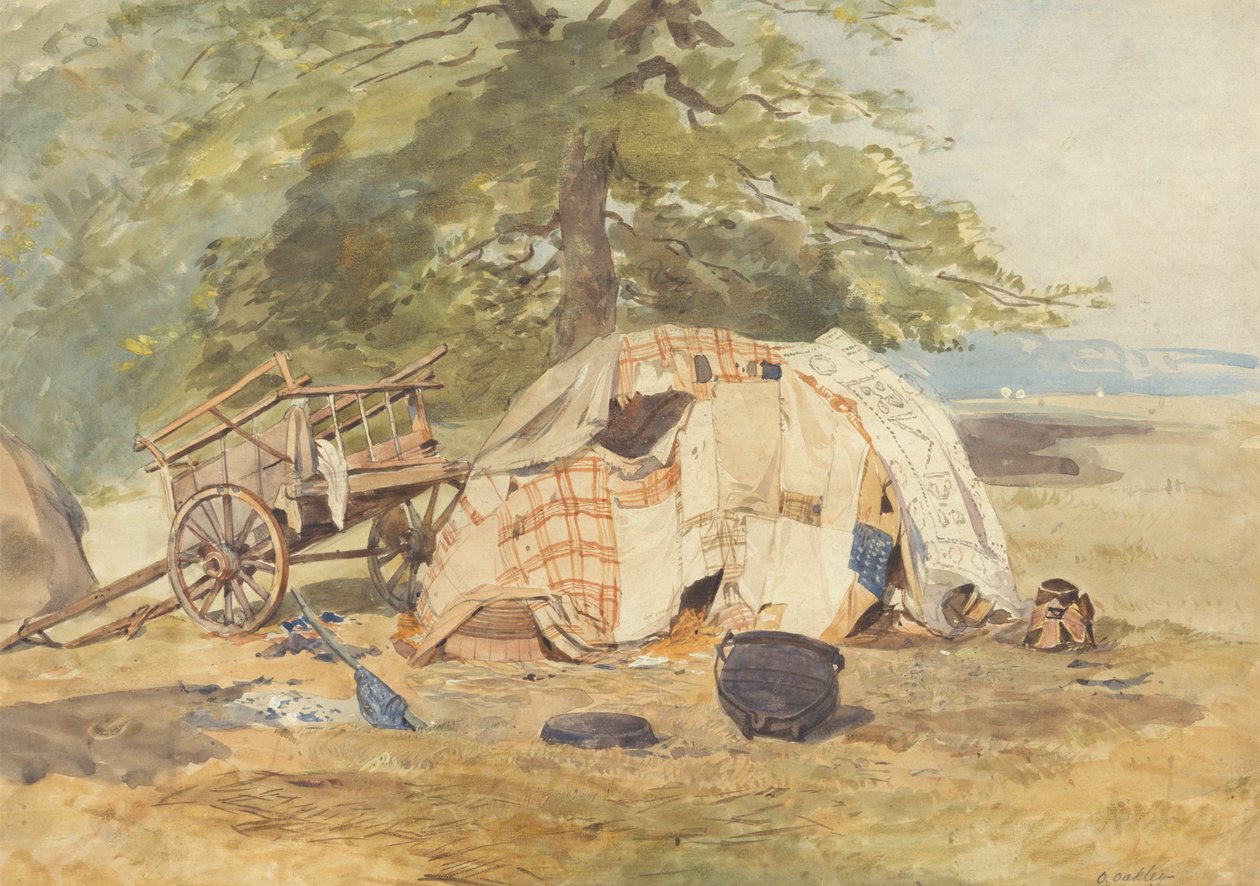 Un Campement Gitan - Octavius Oakley