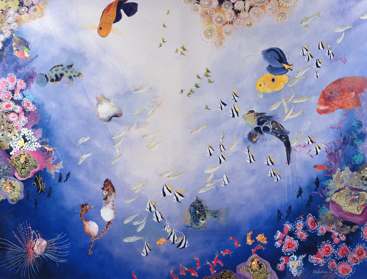 Monde sous-marin IV (acrylique sur toile) - Odile Kidd