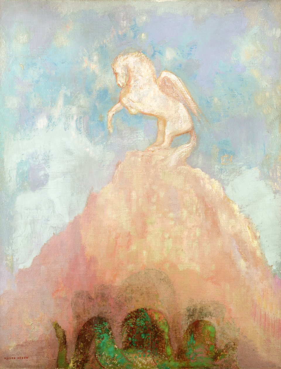 Pégase blanc, vers 1908 - Odilon Redon
