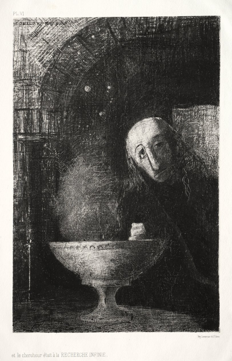 Et le chercheur était engagé dans une recherche infinie - Odilon Redon