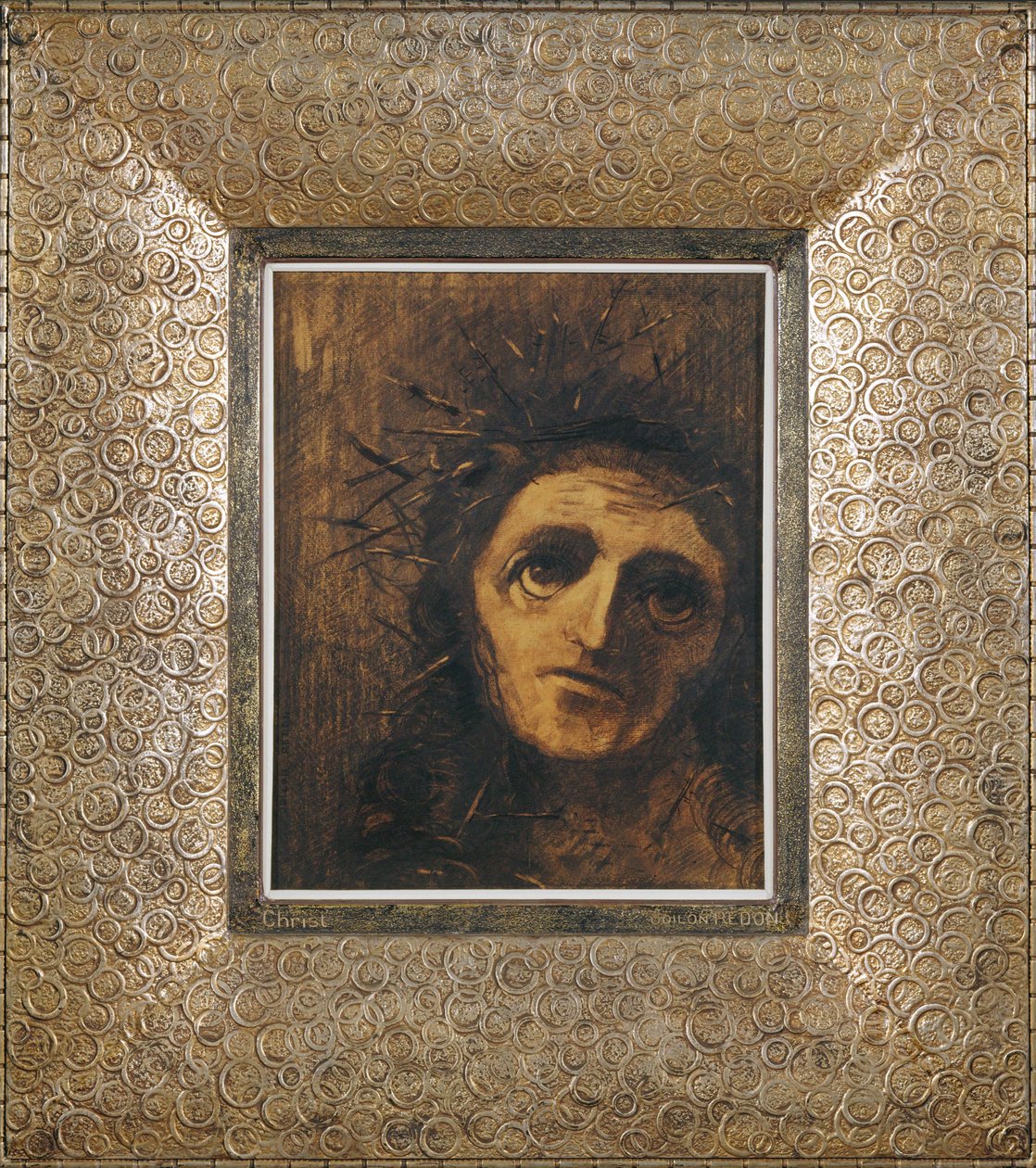 Christ (fusain et craie noire sur papier) - Odilon Redon