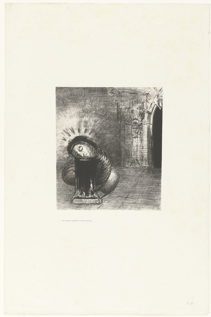 Une longue poupée couleur de sang - Odilon Redon