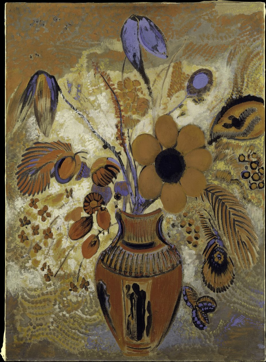 Vase étrusque orné de fleurs - Odilon Redon