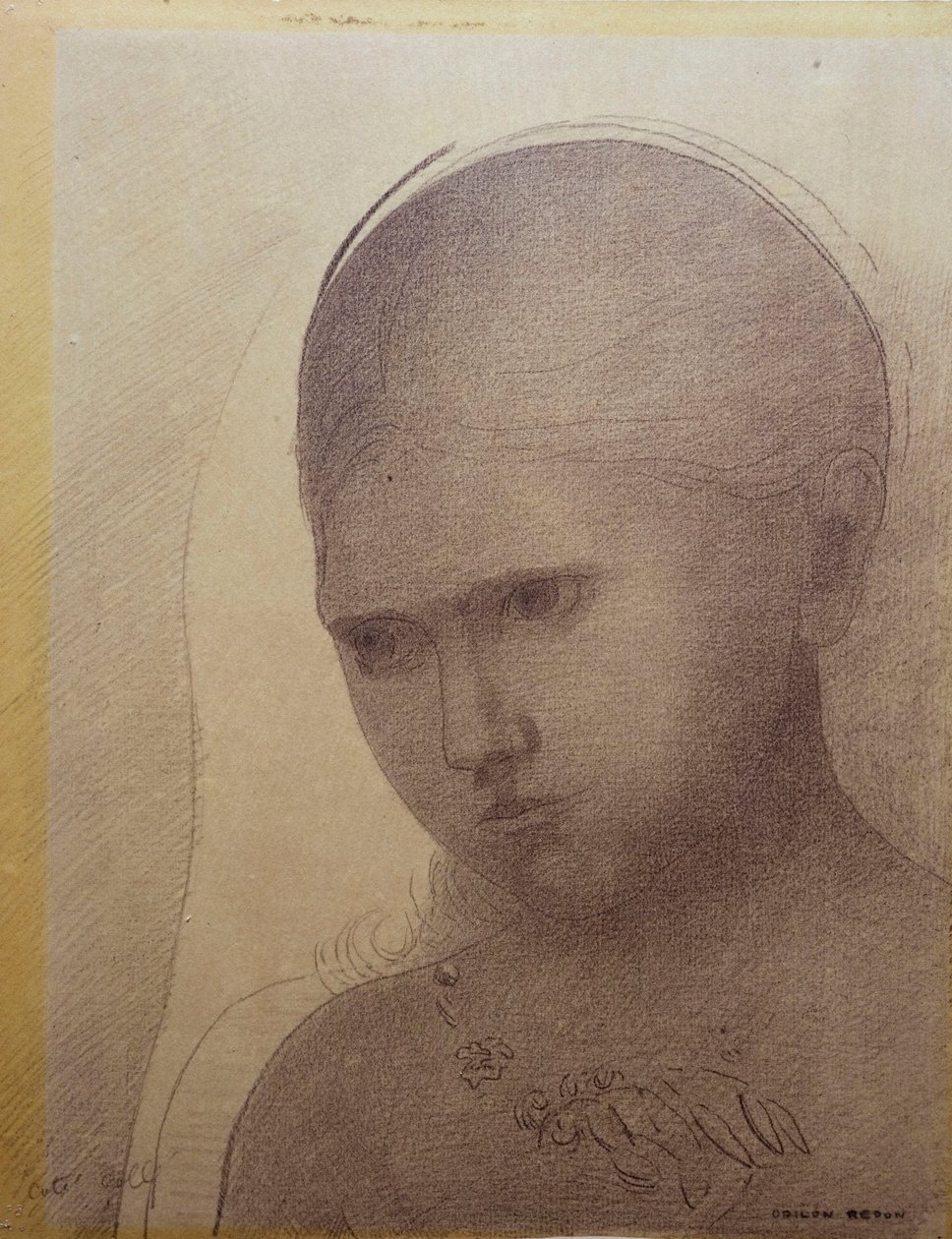 Femme de trois-quarts à gauche - Odilon Redon