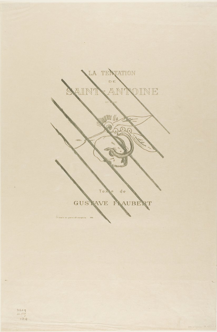 Frontispice/Planche de titre pour la Tentation de Saint Antoine - Odilon Redon