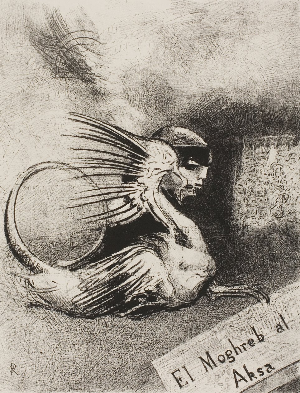 Frontispice pour El Moghreb al Aksa par Edmond Picard - Odilon Redon