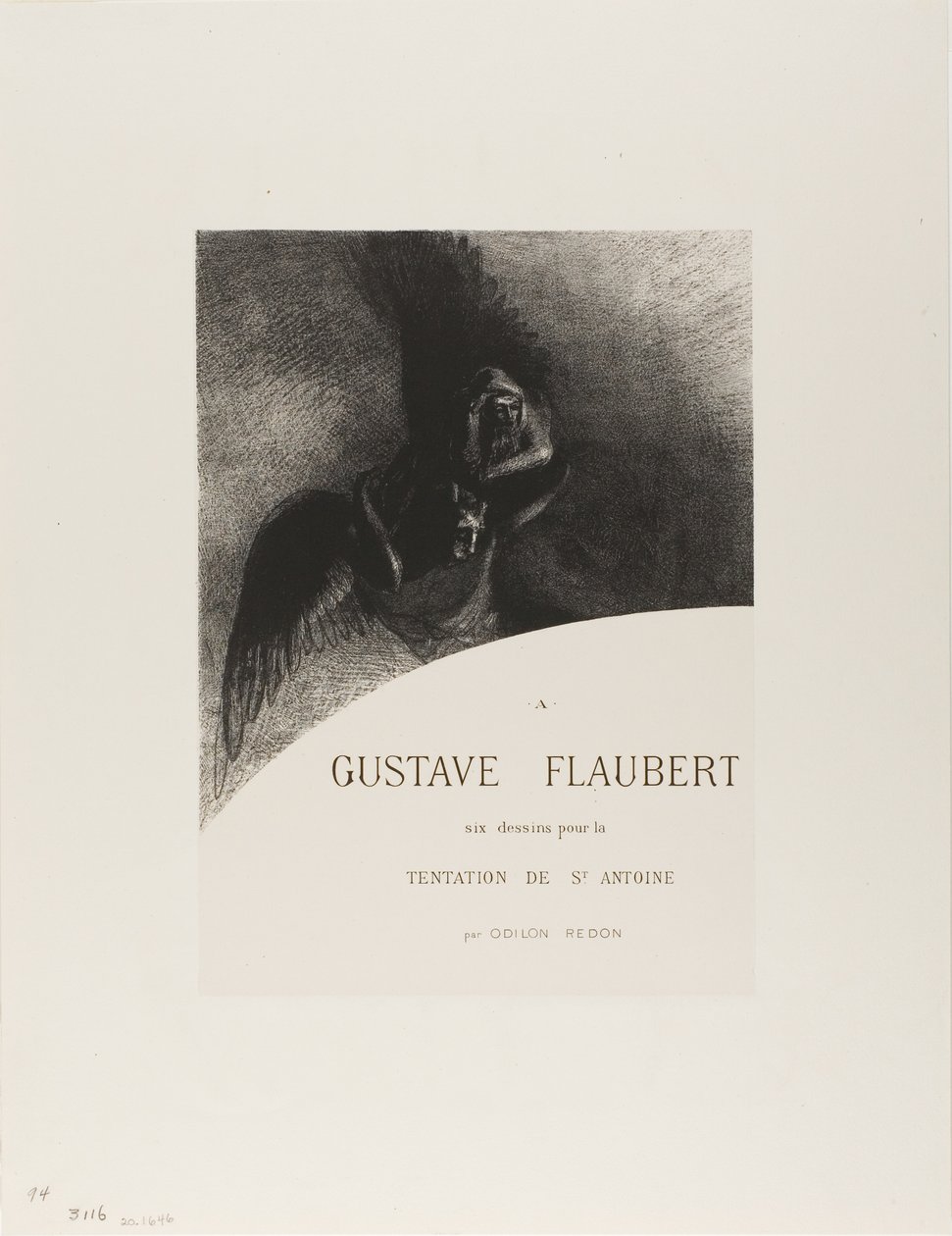 Frontispice à Gustave Flaubert - Odilon Redon