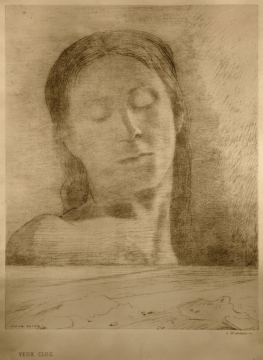 Yeux fermés - Odilon Redon