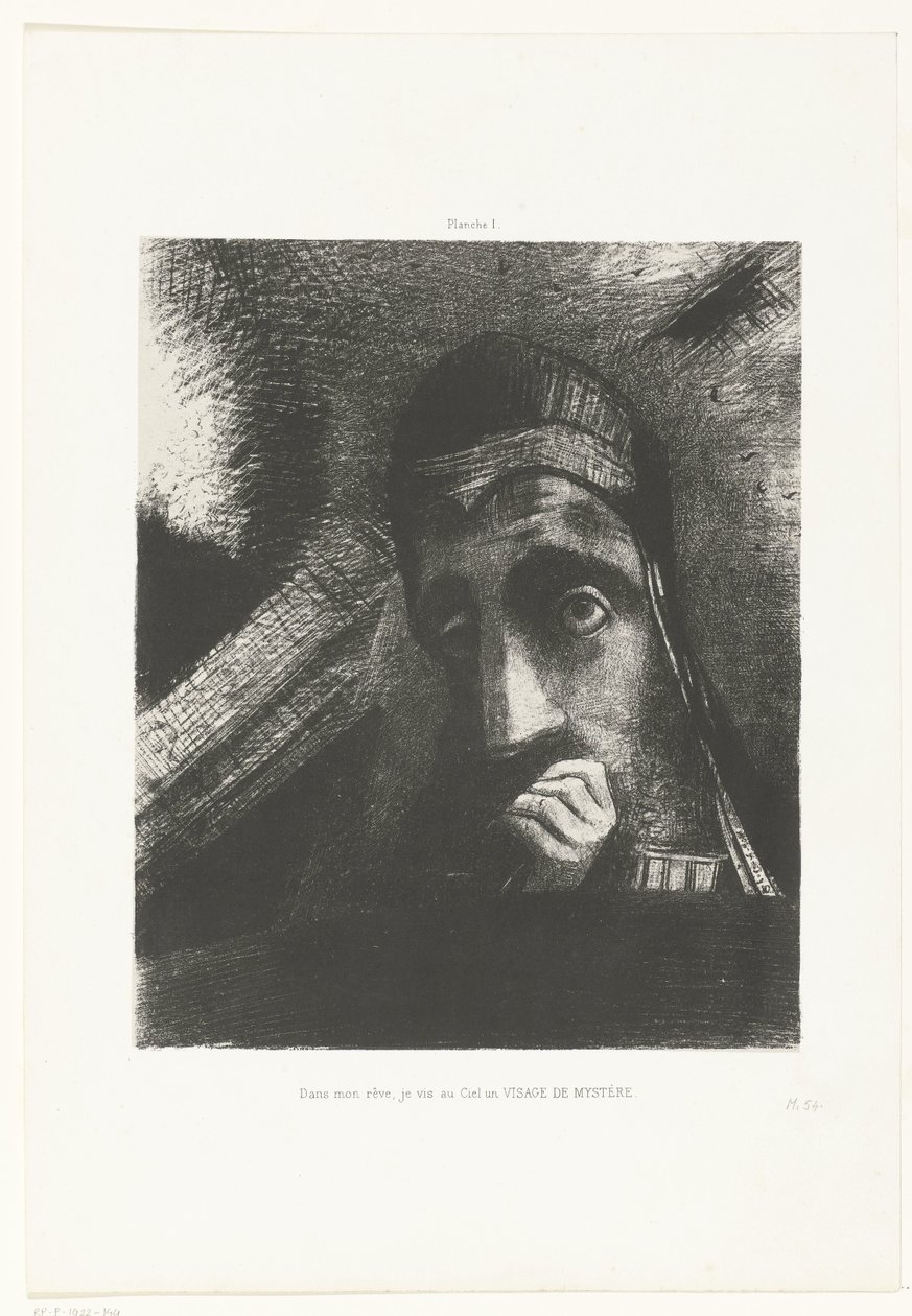 Je vis dans mon rêve un visage mystérieux dans le ciel - Odilon Redon