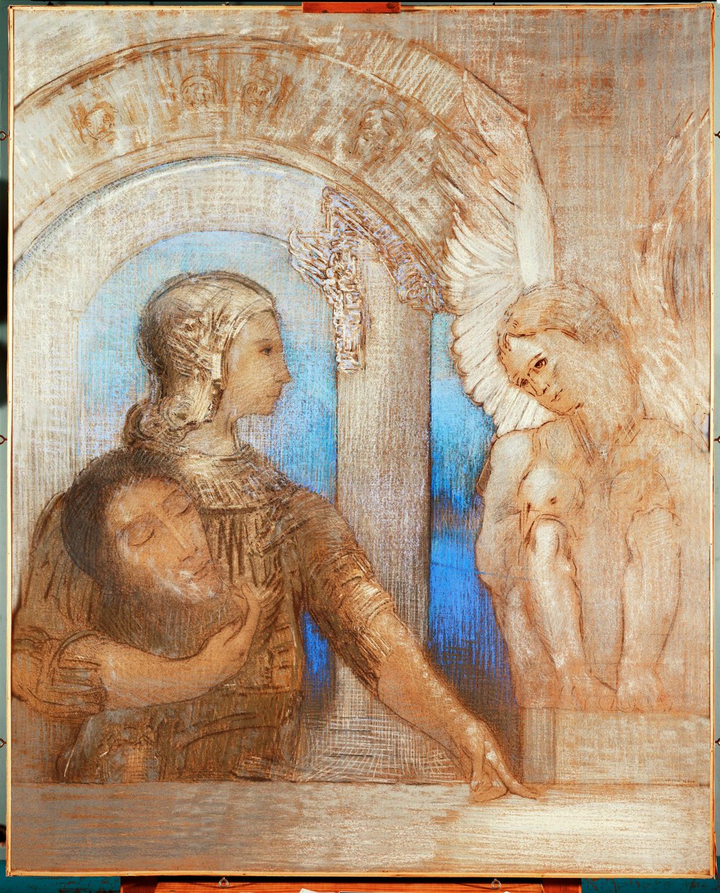 Le Chevalier Mystique (oil on canvas) - Odilon Redon