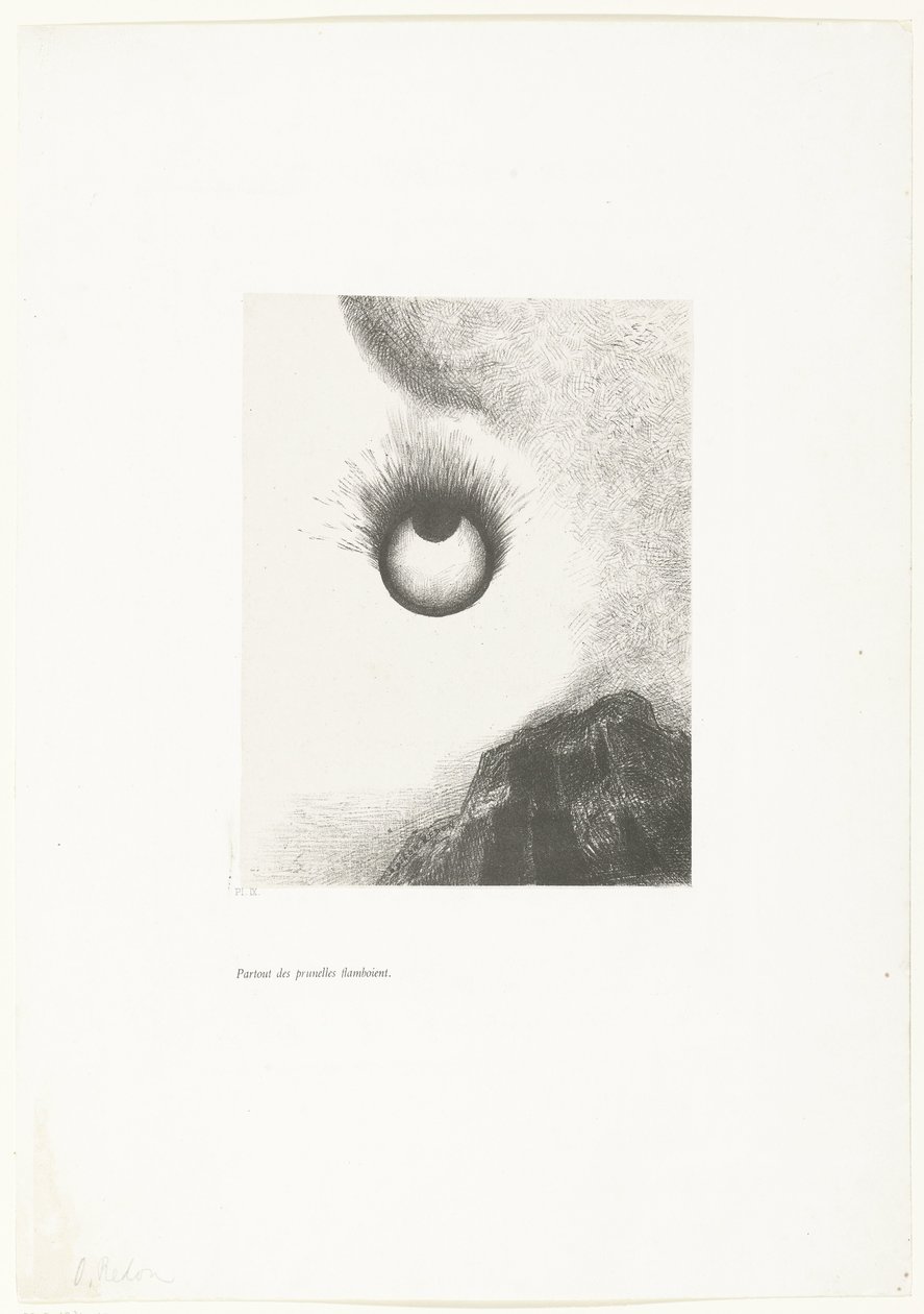 Partout des prunelles flamboient - Odilon Redon