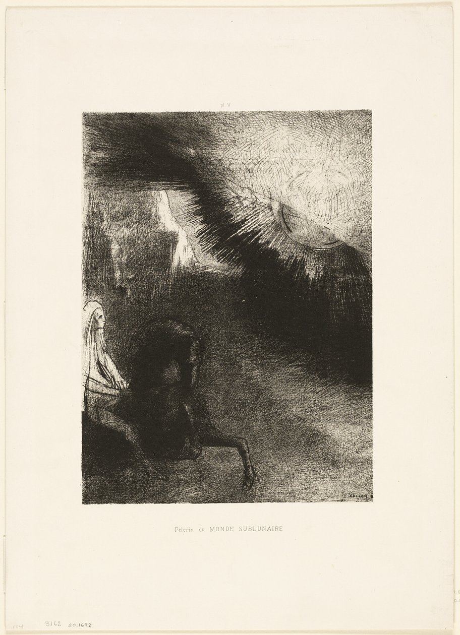 Pèlerin du monde sublunaire, planche 5 de 6 - Odilon Redon