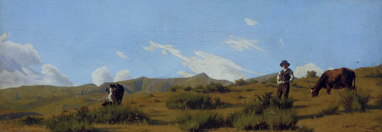 Pâturage sur les hauteurs - Odoardo Borrani