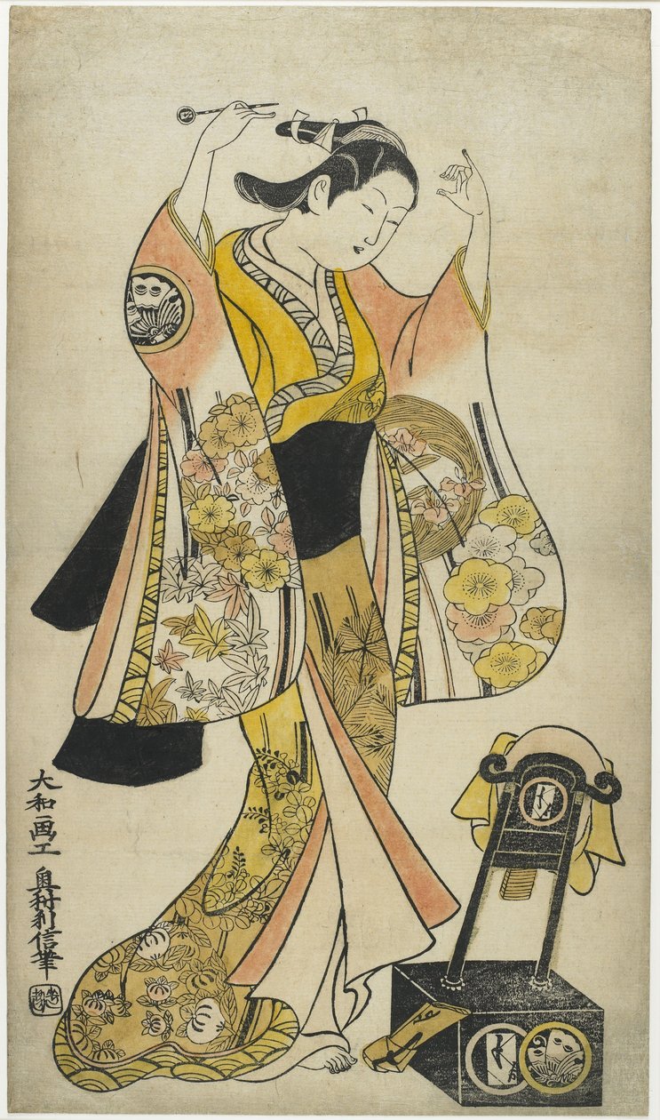 Sanjo Kantaro II en Yaoya Oshichi, 1718 - Okumura Toshinobu