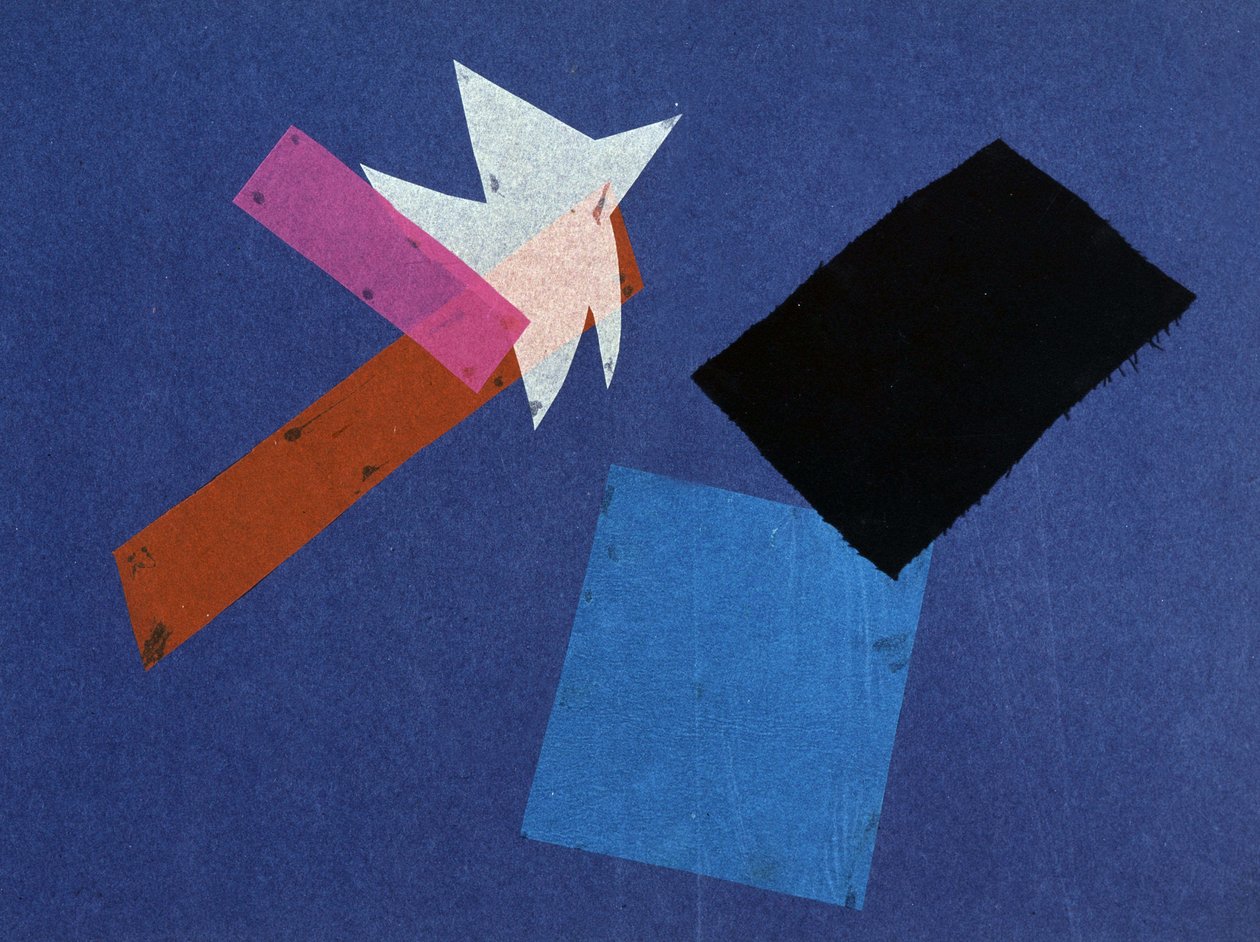 Guerre universelle : œuvre de collage par Olga Rosanova, janvier 1916 - Olga Wladimirowna  Rosanowa