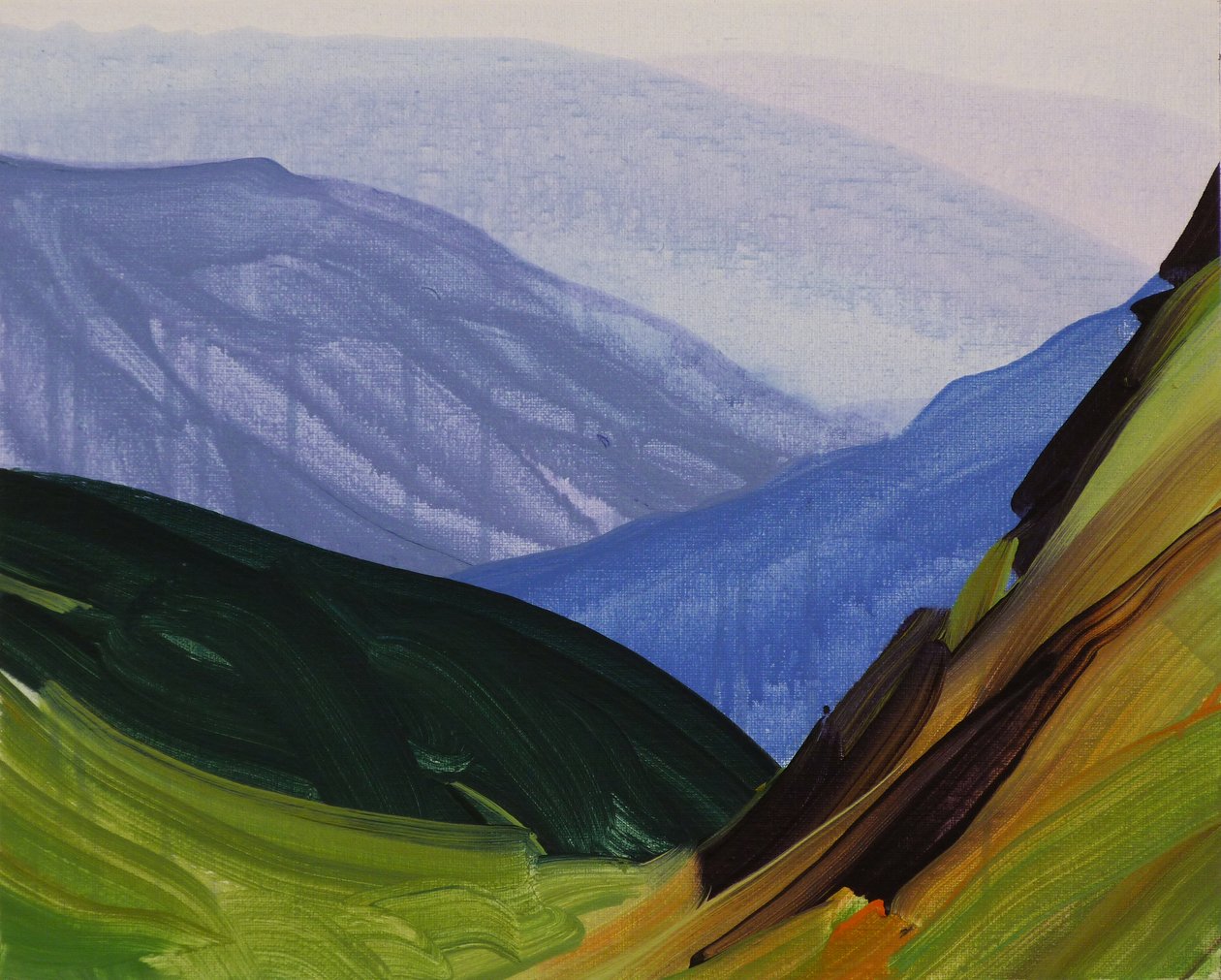 Loèche-les-Bains 29, 2014 (acrylique sur toile) - Olivier Morel
