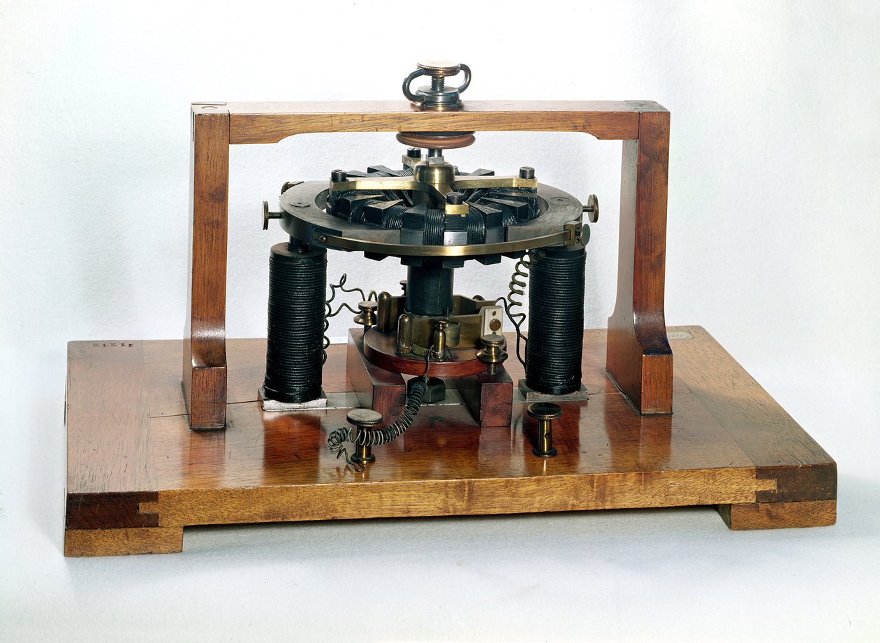 Copie de la macchinetta électromagnétique inventée par Antonio Pacinotti (1841-1912) en 1860, 1888 - Oreste Cini