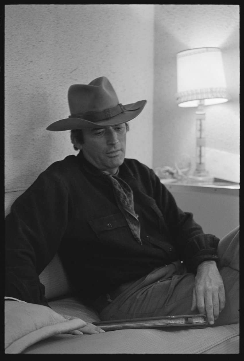 Gregory Peck dans sa loge d