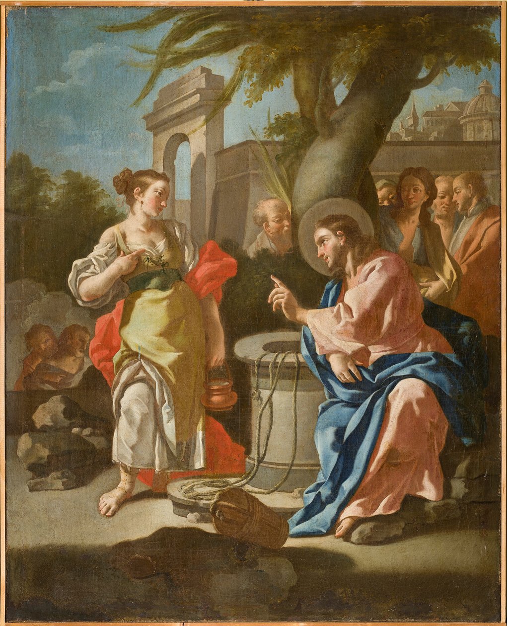 Jésus et la Samaritaine, seconde moitié du XVIIIe siècle (huile sur toile) - Oronzo Tisio