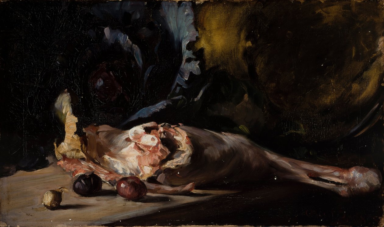 Nature morte avec une gigot d